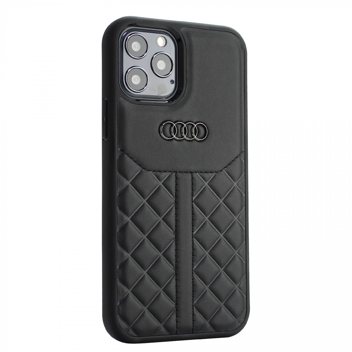 Audi iPhone 13 Back cover hoesje - Zwart - Q8 Serie - Genuine Leather - GSM Centre Westermarkt ✓🚚 Voor besteld morgen in huis ✓